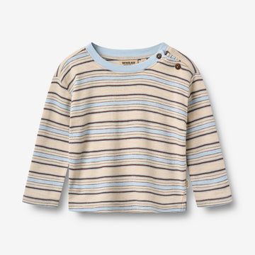 Wheat Main Langærmet T-shirt Ebbe T-Shirt 9877 multi blue stripe