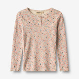 Wheat Main Langærmet T-shirt Eja T-Shirt 9764 grey cloud flowers