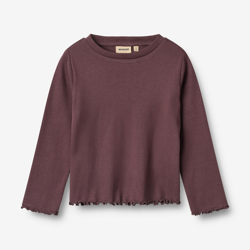 Wheat Main Langærmet T-shirt Else Jersey Tops and T-Shirts 3030 fudge