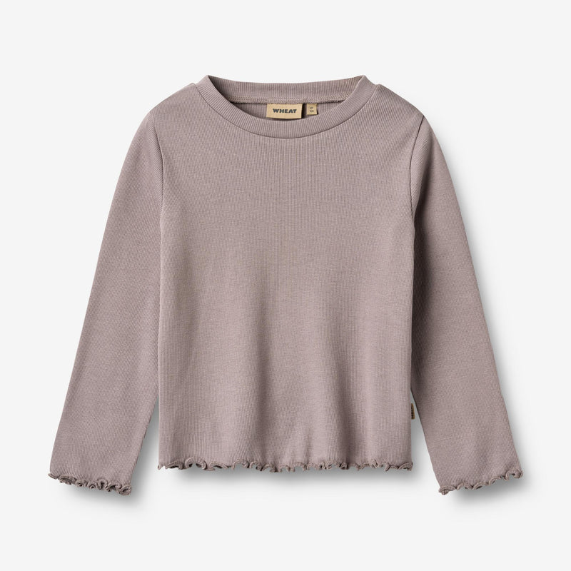 Wheat Main Langærmet T-shirt Else Jersey Tops and T-Shirts 9531 dusty purple
