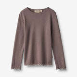 Wheat Main Langærmet T-shirt Elsie T-Shirt 9623 plum truffle