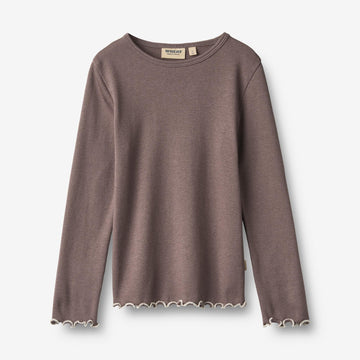 Wheat Main Langærmet T-shirt Elsie T-Shirt 9623 plum truffle