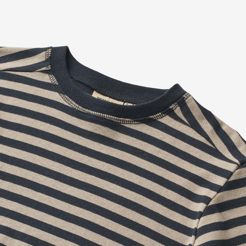 Wheat Main Langærmet T-shirt Frans Jersey Tops and T-Shirts 1433 navy stripe