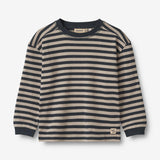 Wheat Main Langærmet T-shirt Frans Jersey Tops and T-Shirts 1433 navy stripe