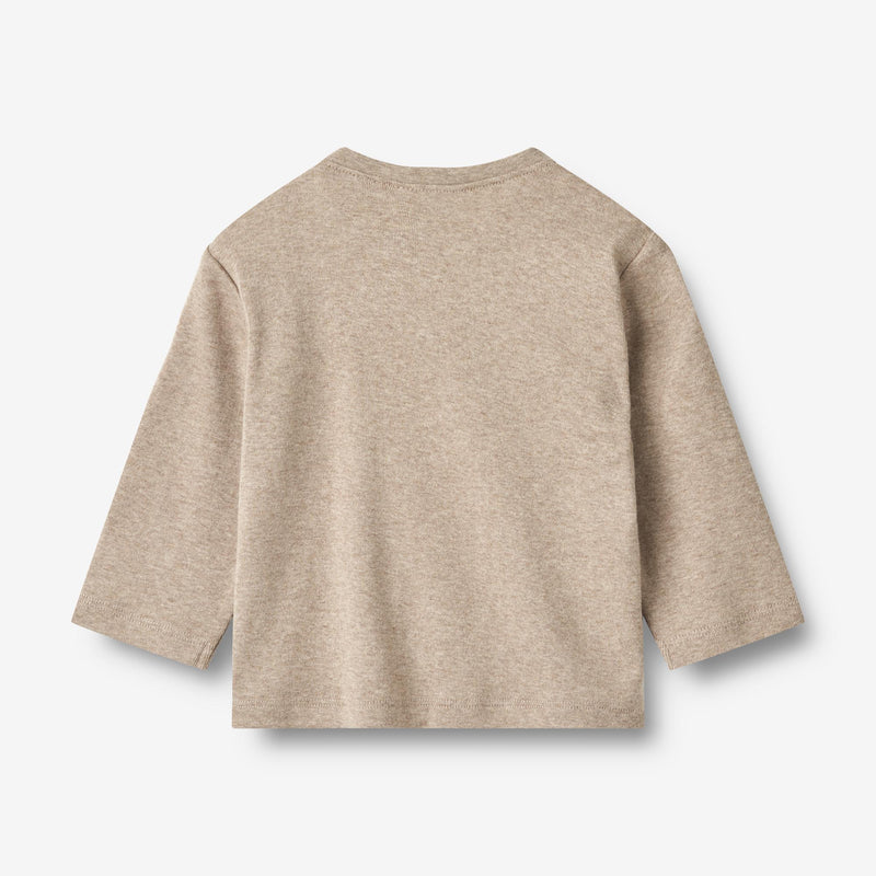 Wheat Main  Langærmet T-shirt Ged Jersey Tops and T-Shirts 0072 gravel melange