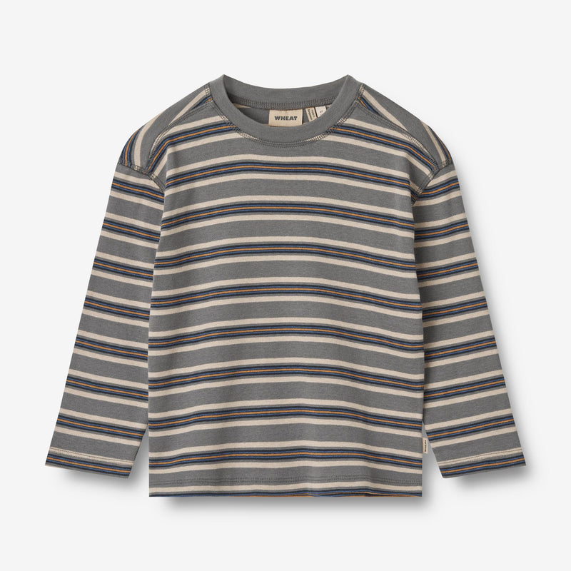 Wheat Main Langærmet T-shirt Hans Jersey Tops and T-Shirts 1203 stormy blue stripe