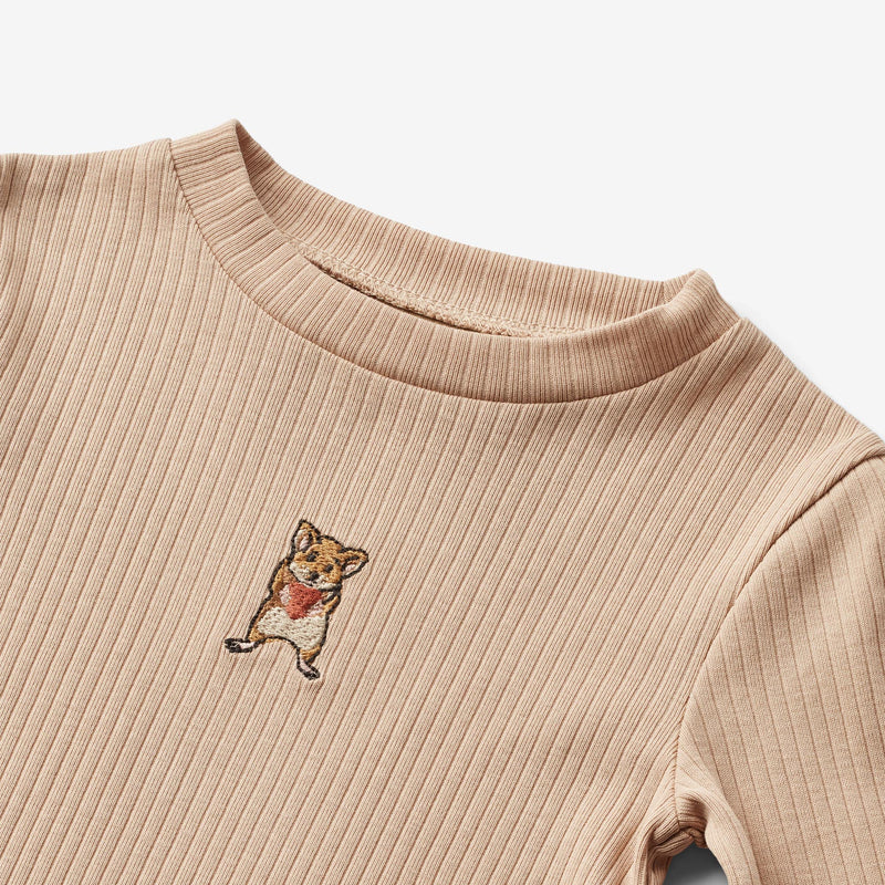 Wheat Main Langærmet T-shirt Louann Jersey Tops and T-Shirts 1157 moonlight rose