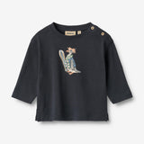 Wheat Main Langærmet T-shirt Monty Jersey Tops and T-Shirts 1432 navy