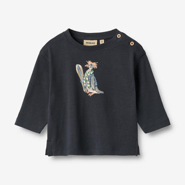Wheat Main Langærmet T-shirt Monty Jersey Tops and T-Shirts 1432 navy