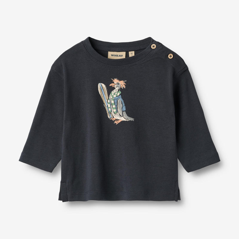 Wheat Main Langærmet T-shirt Monty Jersey Tops and T-Shirts 1432 navy
