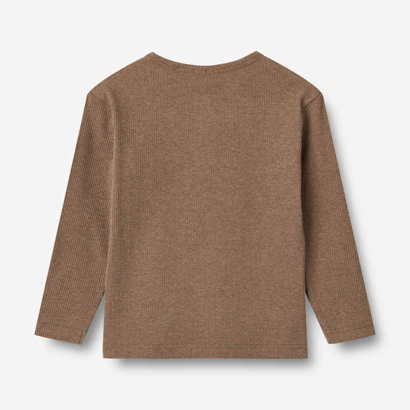 Wheat Main Langærmet T-shirt Morris Jersey Tops and T-Shirts 9549 coffee melange