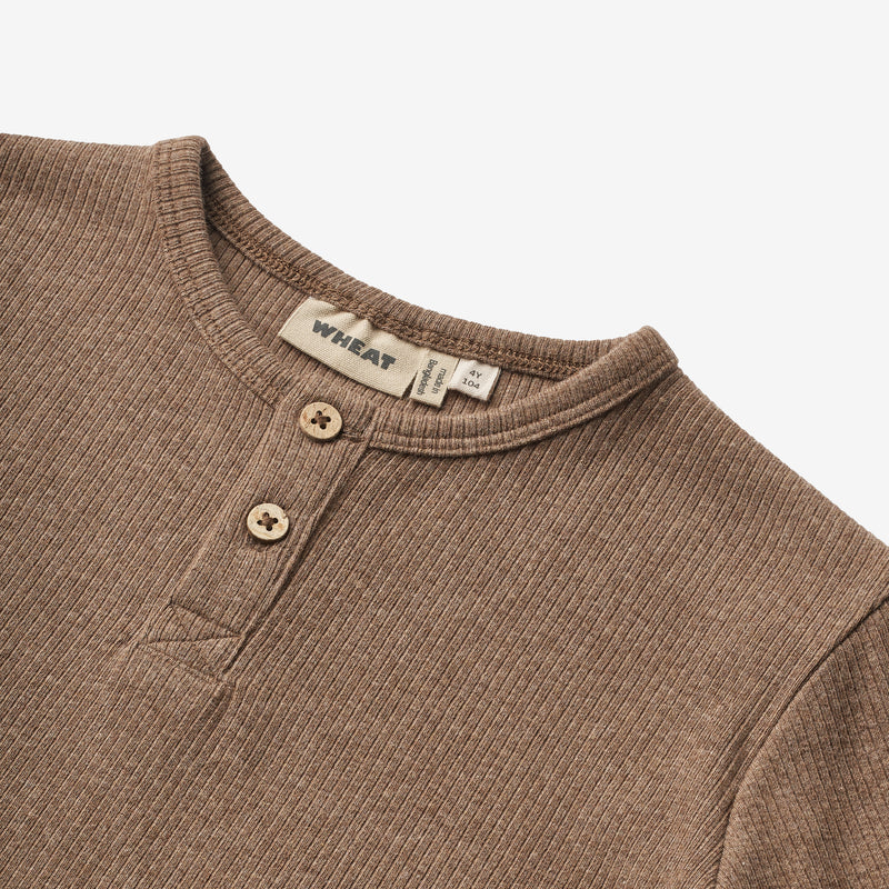 Wheat Main Langærmet T-shirt Morris Jersey Tops and T-Shirts 9549 coffee melange
