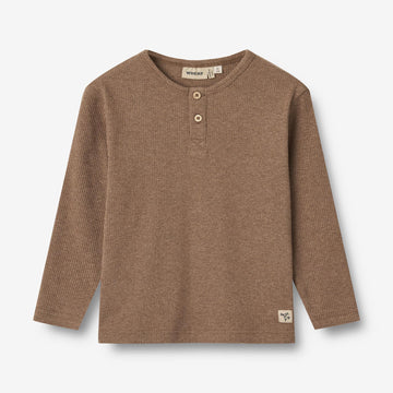 Wheat Main Langærmet T-shirt Morris Jersey Tops and T-Shirts 3303 coffee melange