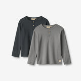 Wheat Main Langærmet T-shirt Morris T-Shirt 9624 flint