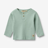Wheat Main Langærmet T-shirt Morris T-Shirt 3217 green pool