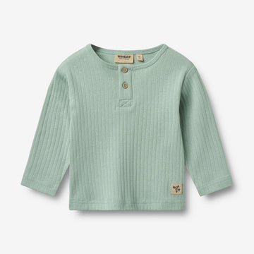 Wheat Main Langærmet T-shirt Morris T-Shirt 3217 green pool