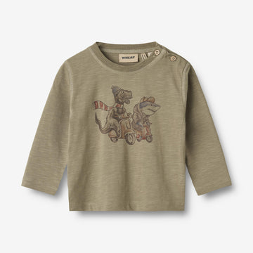 Wheat Main Langærmet T-shirt Ole | Baby Jersey Tops and T-Shirts 1137 dry sage
