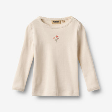 Wheat Main Langærmet T-shirt Print Belis T-Shirt 3129 eggshell