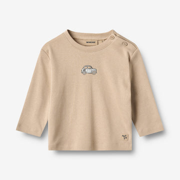 Wheat Main Langærmet T-shirt Ray Jersey Tops and T-Shirts 3354 warm sand