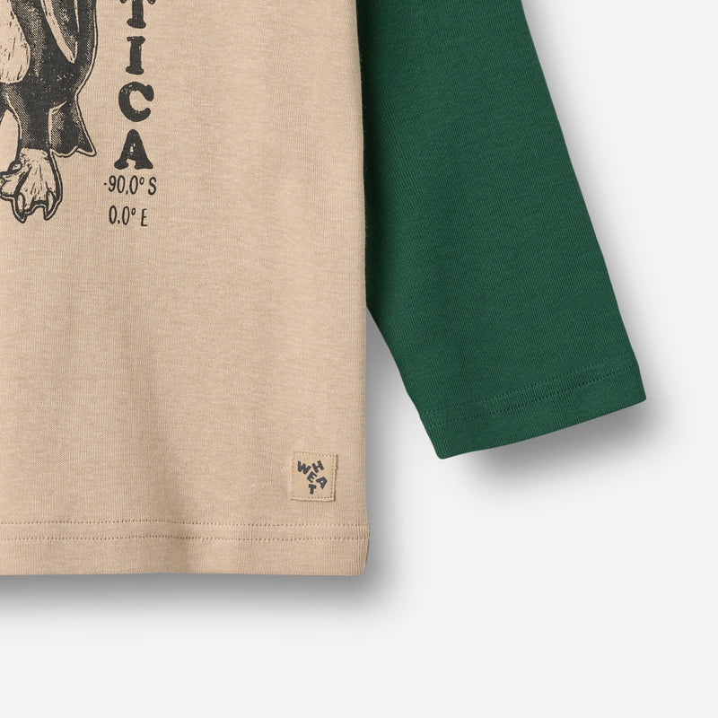 Wheat Main Langærmet T-shirt Rolf Jersey Tops and T-Shirts 9558 kale