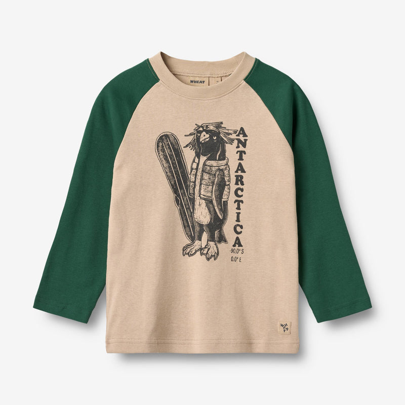 Wheat Main Langærmet T-shirt Rolf Jersey Tops and T-Shirts 9558 kale