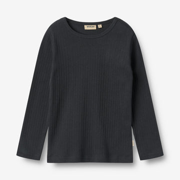 Wheat Main Langærmet T-shirt Stig Jersey Tops and T-Shirts 1432 navy