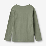 Wheat Main Langærmet T-shirt Stig Jersey Tops and T-Shirts 4119 dusty green