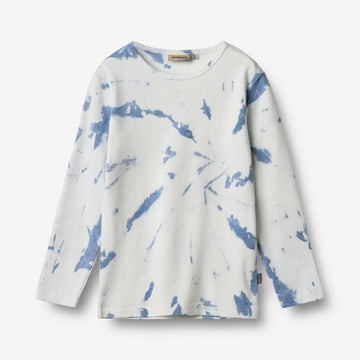 Wheat Main Langærmet T-shirt Stig Jersey Tops and T-Shirts 9417 blue tie dye