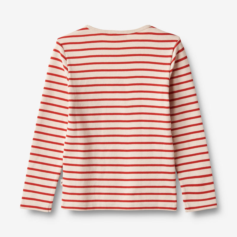 Wheat Main   Langærmet T-shirt Stig Jersey Tops and T-Shirts 2078 red stripe