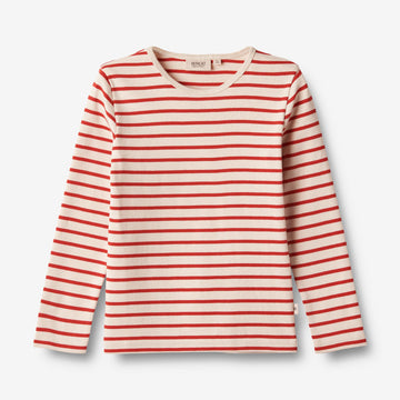 Wheat Main   Langærmet T-shirt Stig Jersey Tops and T-Shirts 2078 red stripe