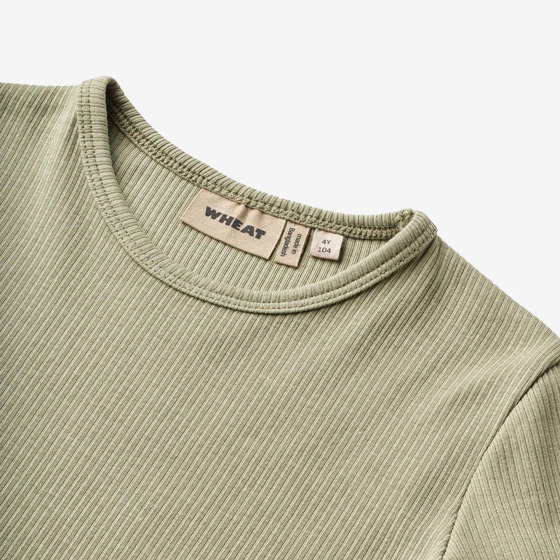Wheat Main Langærmet T-shirt Stig Jersey Tops and T-Shirts 1145 green tea