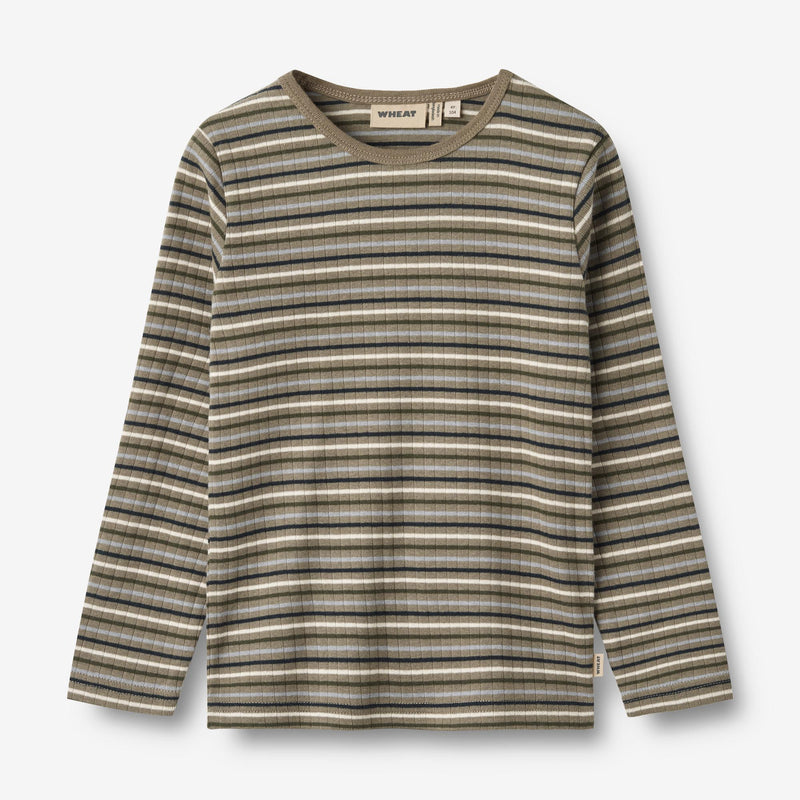 Wheat Main Langærmet T-shirt Stig Jersey Tops and T-Shirts 0181 multi stripe