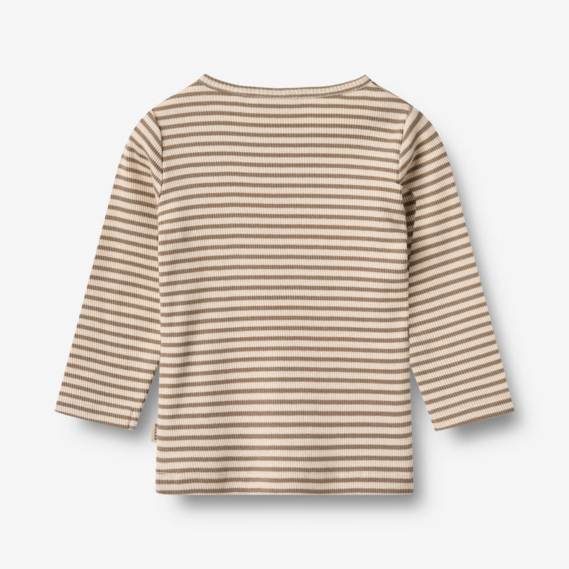 Wheat Main Langærmet T-shirt Stig Jersey Tops and T-Shirts 9570 stone stripe