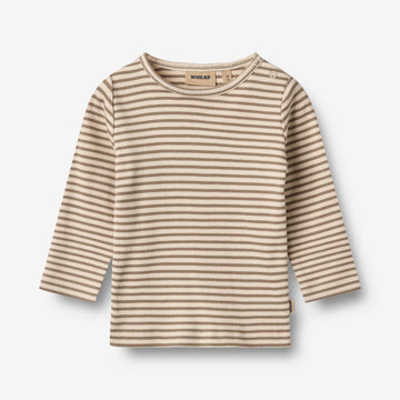 Wheat Main Langærmet T-shirt Stig Jersey Tops and T-Shirts 9570 stone stripe
