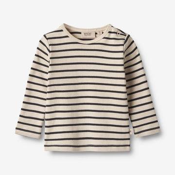 Wheat Main   Langærmet T-shirt Stig Jersey Tops and T-Shirts 1433 navy stripe