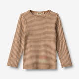 Wheat Main Langærmet T-shirt Stig T-Shirt 3017 warm hazel stripe