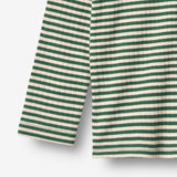 Wheat Main Langærmet T-shirt Stig T-Shirt 4142 green stripe