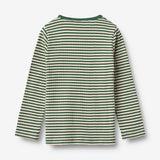 Wheat Main Langærmet T-shirt Stig T-Shirt 4142 green stripe