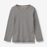 Wheat Main Langærmet T-shirt Stig T-Shirt 9432 navy rib stripe