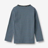 Wheat Main Langærmet T-shirt Stig T-Shirt 9548 bright blue stripe