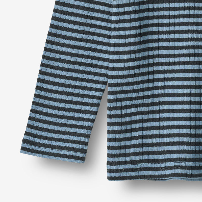 Wheat Main Langærmet T-shirt Stig T-Shirt 9548 bright blue stripe