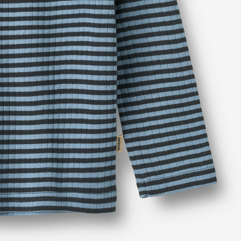 Wheat Main Langærmet T-shirt Stig T-Shirt 9548 bright blue stripe