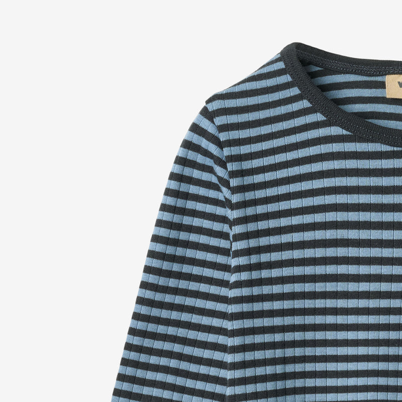 Wheat Main Langærmet T-shirt Stig T-Shirt 9548 bright blue stripe
