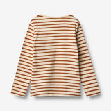 Wheat Main Langærmet T-shirt Stig T-Shirt 9447 warm caramel stripe