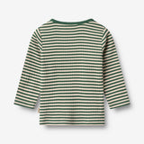 Wheat Main Langærmet T-shirt Stig T-Shirt 4142 green stripe