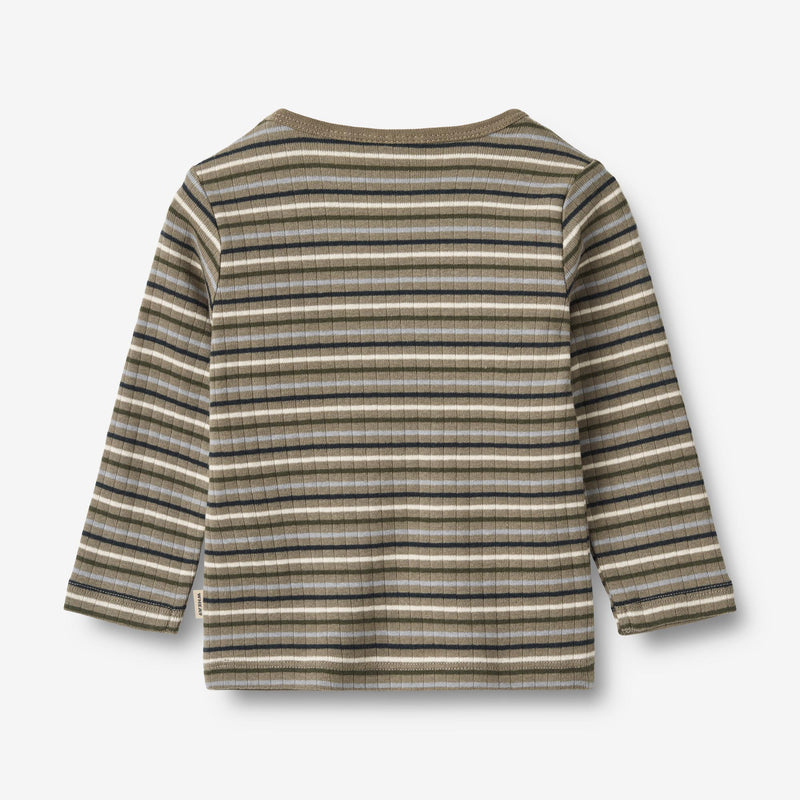 Wheat Main Langærmet T-shirt Stig | Baby Jersey Tops and T-Shirts 0181 multi stripe