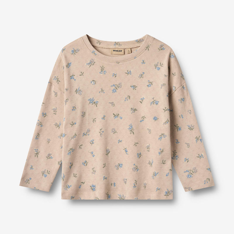 Wheat Main Langærmet T-shirt Thilda Jersey Tops and T-Shirts 9573 warm sand flowers