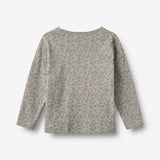 Wheat Main Langærmet T-shirt Thilda T-Shirt 9765 slightly blue flowers