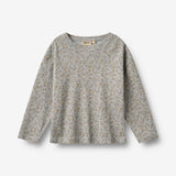 Wheat Main Langærmet T-shirt Thilda T-Shirt 9765 slightly blue flowers