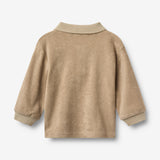 Wheat Main Langærmet Terry Polo Theodor Sweatshirt 9608 sand stone